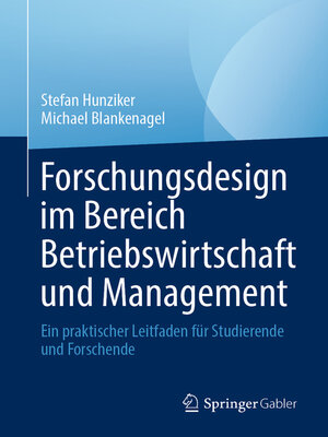 cover image of Forschungsdesign im Bereich Betriebswirtschaft und Management